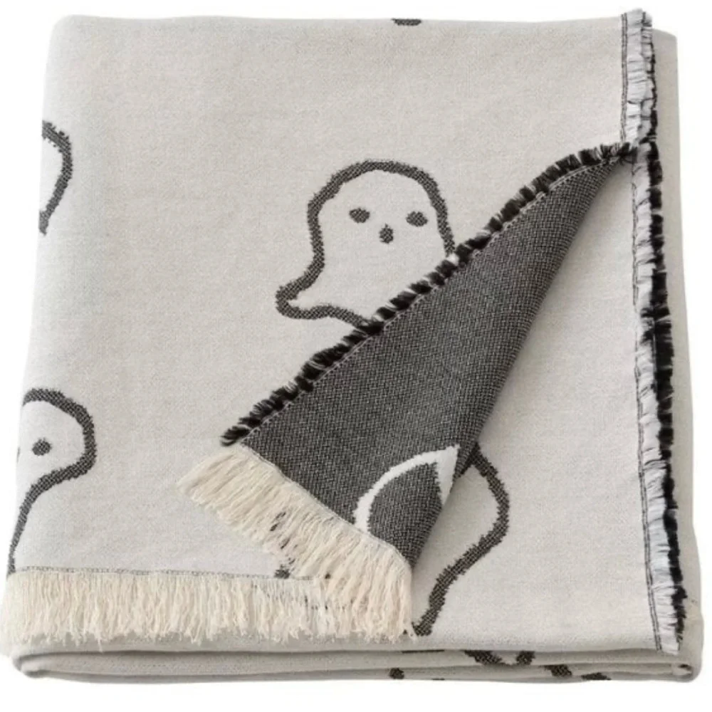 IKEA Kustfyr Cotton Ghost Blanket